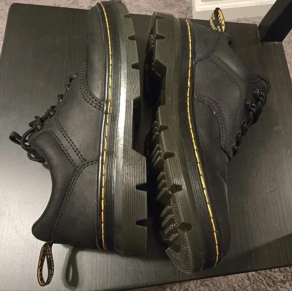 Dr. Martens Reeder Black Leather Utility Shoes - Picture 3 of 6